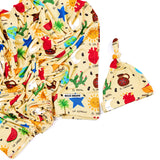 Loteria Bamboo Swaddle and Beanie Set