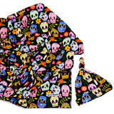 Calaveritas Bamboo Swaddle and Beanie Set