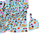 Pan Dulce Bamboo Swaddle and Beanie Set